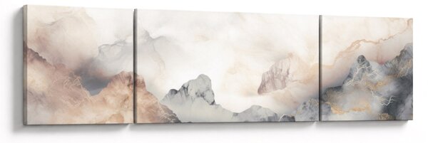 Obraz - Górska abstrakcja z teksturą marmuru (170x50 cm)