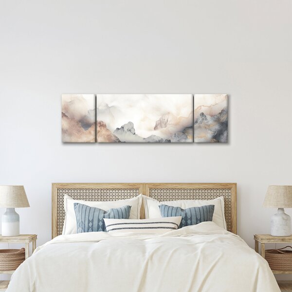 Obraz - Górska abstrakcja z teksturą marmuru (170x50 cm)