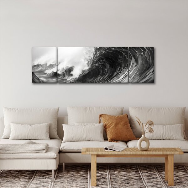 Obraz - Malowanie fal (170x50 cm)