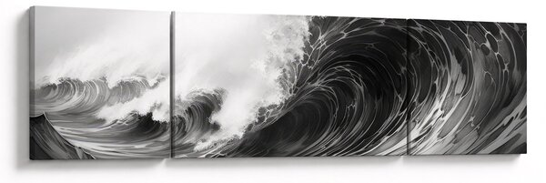 Obraz - Malowanie fal (170x50 cm)