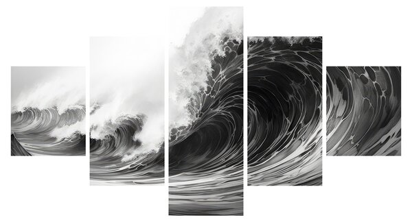 Obraz - Malowanie fal (125x70 cm)