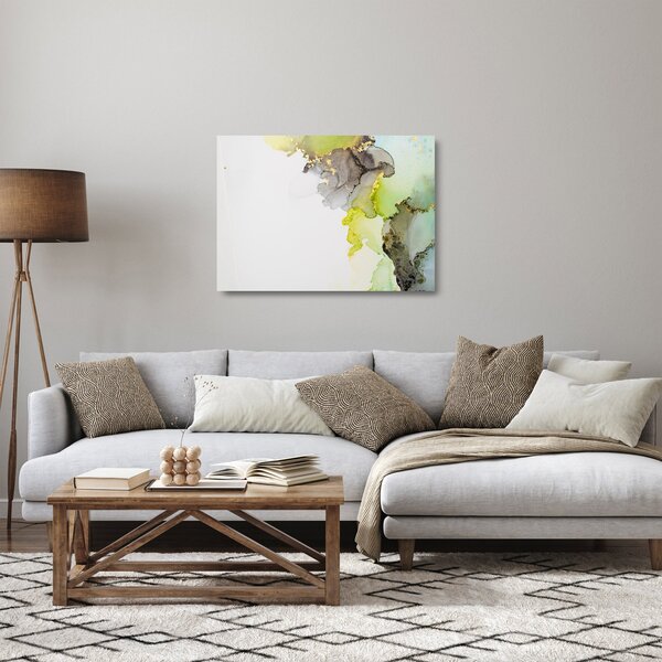 Obraz na szkle - Sztuka abstrakcyjna w tuszu (70x50 cm)