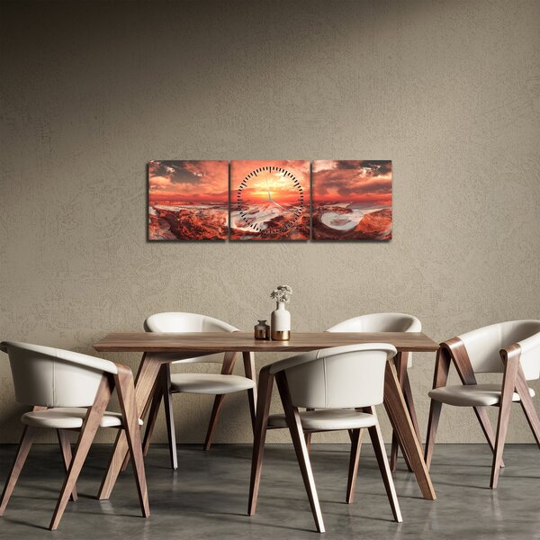 Obraz - Mars (z zegarem) (90x30 cm)