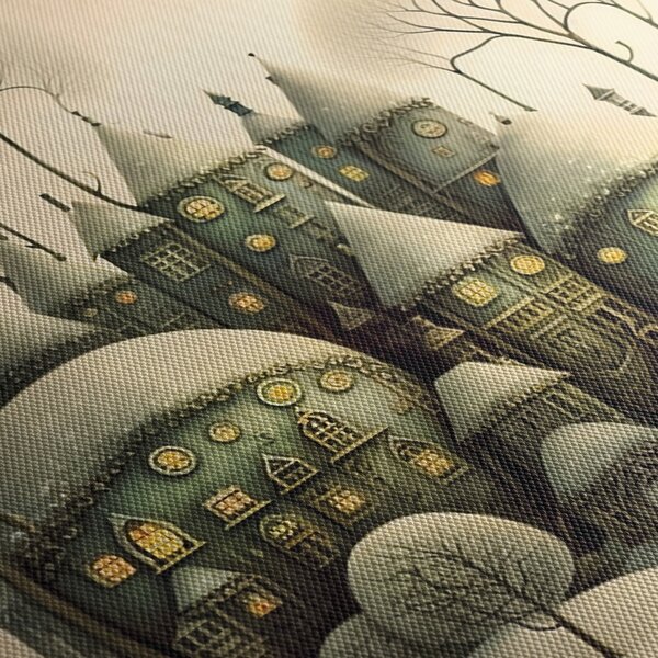 Obraz - Bajkowe domki (170x50 cm)