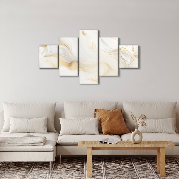 Obraz - Abstrakcja z dekoracją (125x70 cm)