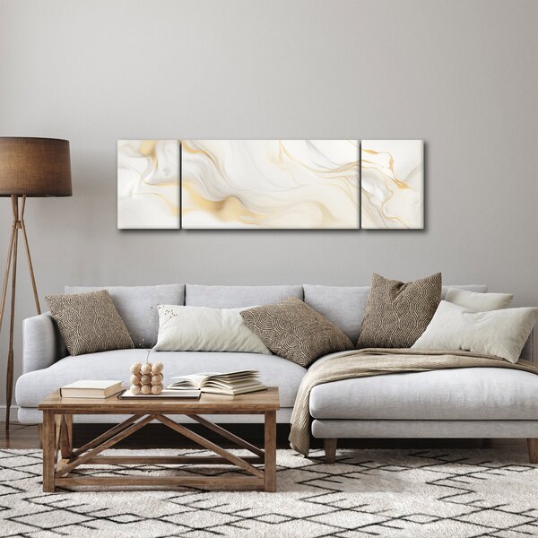 Obraz - Abstrakcja z dekoracją (170x50 cm)