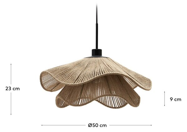 Abażur w naturalnym kolorze ø 50 cm Pontos – Kave Home