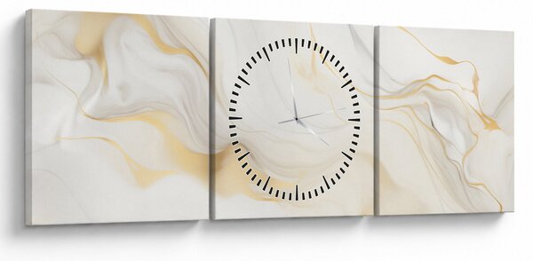 Obraz - Abstrakcja z dekoracją (z zegarem) (90x30 cm)