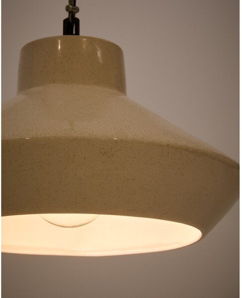 Beżowa lampa wisząca z ceramicznym kloszem ø 31 cm Portol – Kave Home