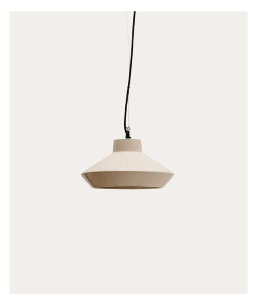 Beżowa lampa wisząca z ceramicznym kloszem ø 31 cm Portol – Kave Home