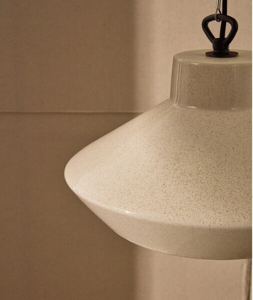 Beżowa lampa wisząca z ceramicznym kloszem ø 31 cm Portol – Kave Home