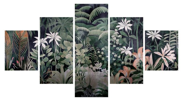 Obraz - Malowany wzór dżungli (125x70 cm)