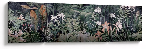 Obraz - Malowany wzór dżungli (170x50 cm)