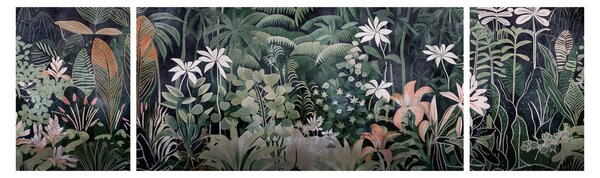 Obraz - Malowany wzór dżungli (170x50 cm)