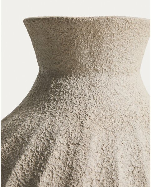 Kremowy ręcznie wykonany/wysoki wazon z papier mâché (wysokość 67 cm) Arquena – Kave Home