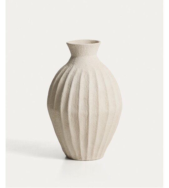 Kremowy ręcznie wykonany/wysoki wazon z papier mâché (wysokość 67 cm) Arquena – Kave Home