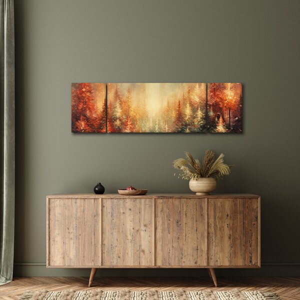 Obraz - Malowanie lasów (170x50 cm)