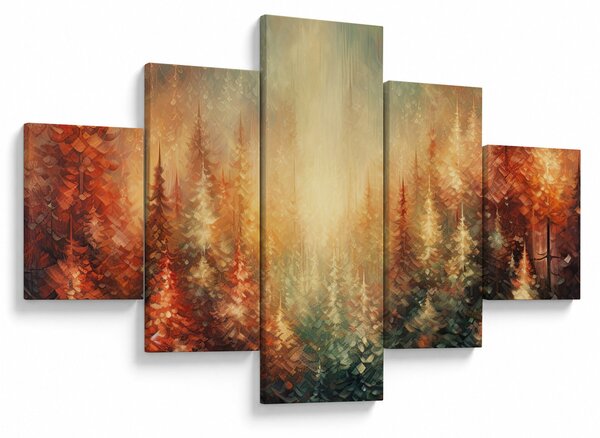 Obraz - Malowanie lasów (125x70 cm)