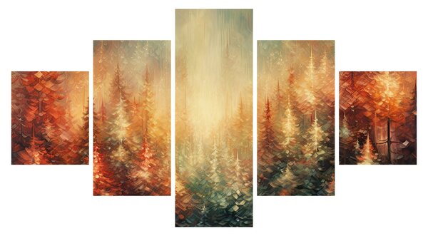 Obraz - Malowanie lasów (125x70 cm)