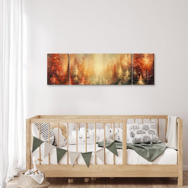 Obraz - Malowanie lasów (170x50 cm)