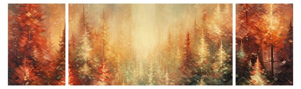Obraz - Malowanie lasów (170x50 cm)