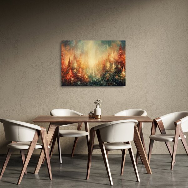 Obraz na szkle - Malowanie lasów (70x50 cm)