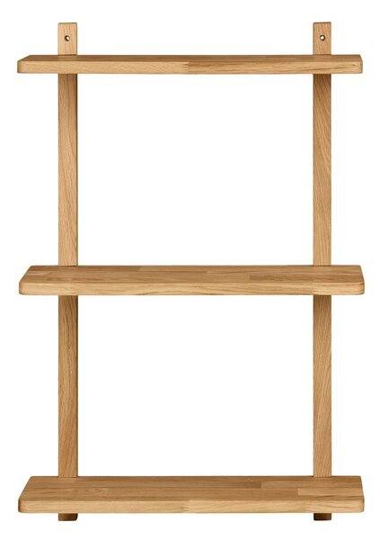 Wielopoziomowa półka z litego drewna dębowego w naturalnym kolorze 20 cm Townsville – House Nordic