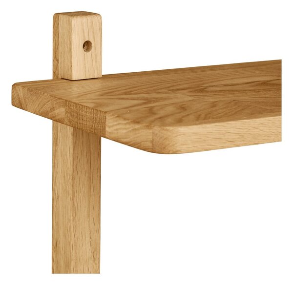 Wielopoziomowa półka z litego drewna dębowego w naturalnym kolorze 20 cm Townsville – House Nordic