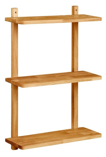 Wielopoziomowa półka z litego drewna dębowego w naturalnym kolorze 20 cm Townsville – House Nordic