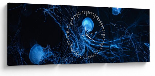 Obraz - Meduza (z zegarem) (90x30 cm)
