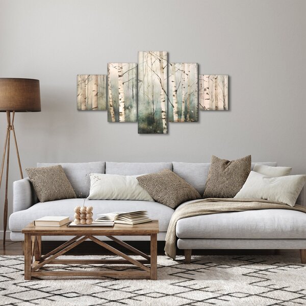 Obraz - Rysowanie wzoru lasu (125x70 cm)