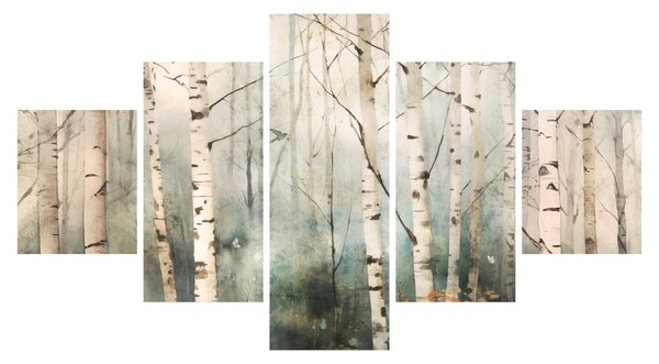 Obraz - Rysowanie wzoru lasu (125x70 cm)