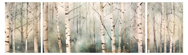 Obraz - Rysowanie wzoru lasu (170x50 cm)