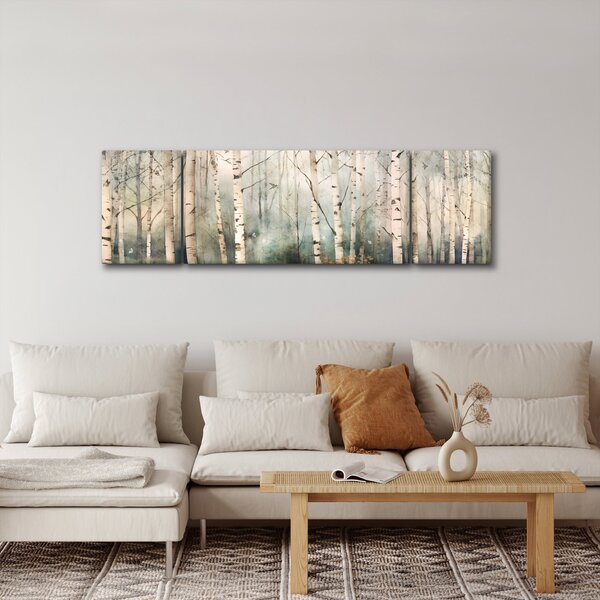 Obraz - Rysowanie wzoru lasu (170x50 cm)