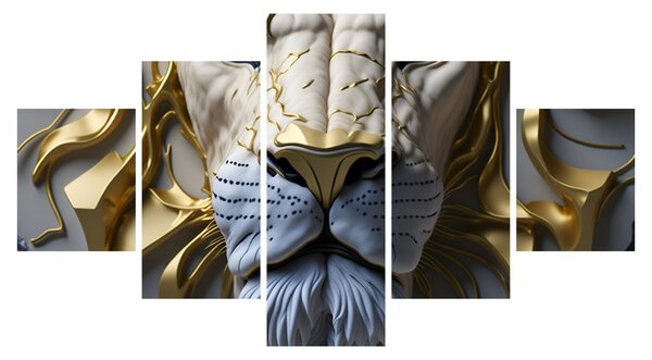 Obraz - Głowa Lwa (125x70 cm)