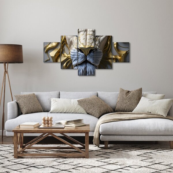 Obraz - Głowa Lwa (125x70 cm)
