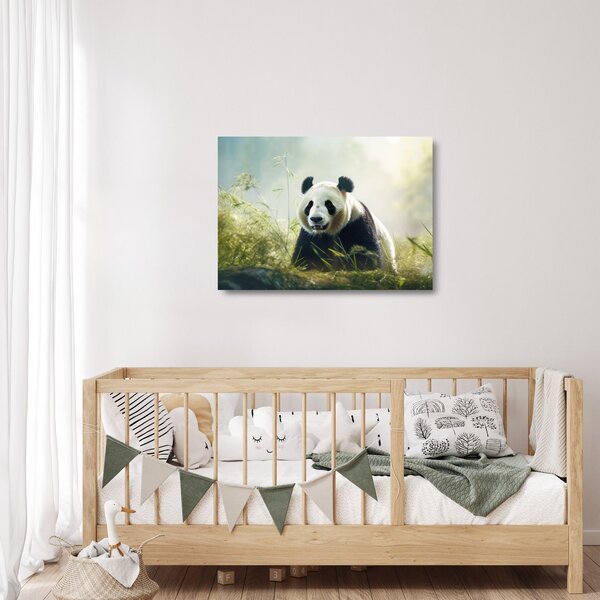 Obraz na szkle - Panda (70x50 cm)