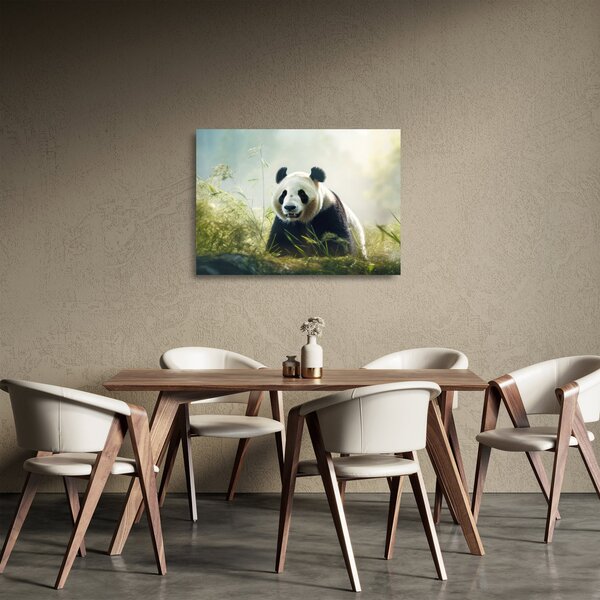 Obraz na szkle - Panda (70x50 cm)