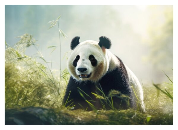 Obraz na szkle - Panda (70x50 cm)