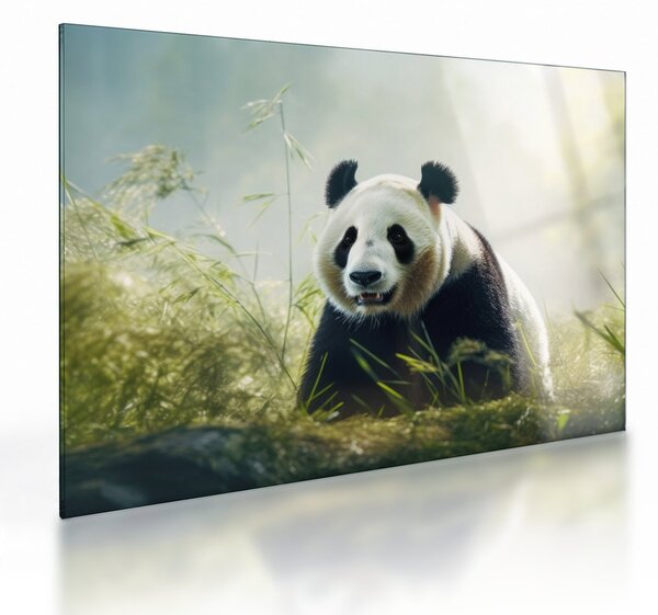 Obraz na szkle - Panda (70x50 cm)