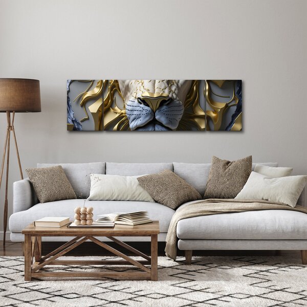 Obraz - Głowa Lwa (170x50 cm)