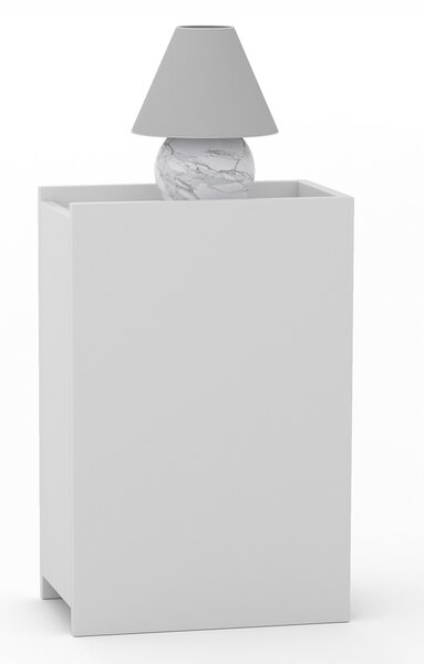 Stolik nocny "NARROW" biały mat, wąski 25cm
