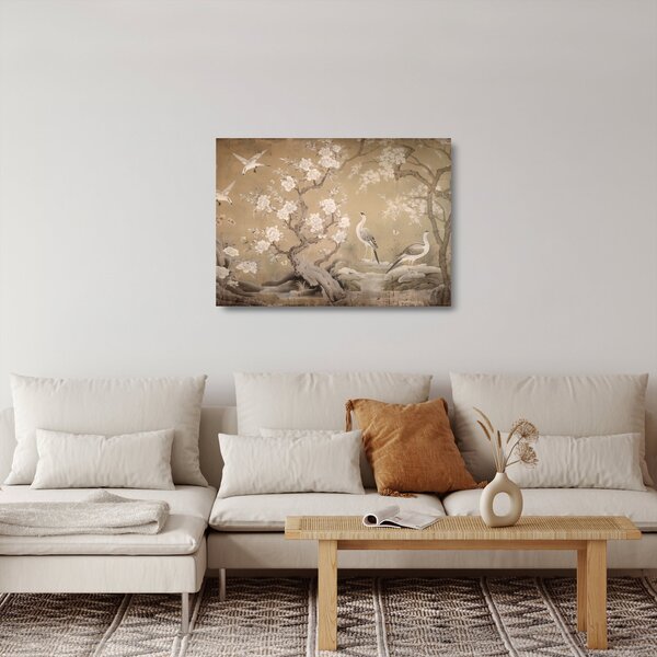 Obraz na szkle - Japoński krajobraz z kreskówki (70x50 cm)