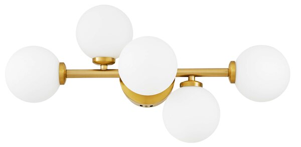 KINKIET LAMPA ŚCIENNA NOWOCZESNA MOSIĘŻNA BIAŁE KULE MARSIADA 5
