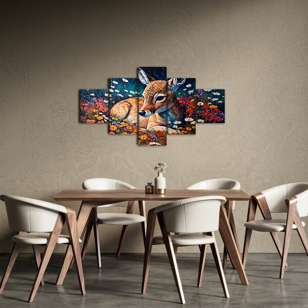 Obraz - Malowany jeleń (125x70 cm)