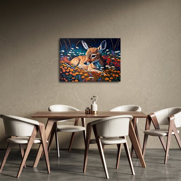 Obraz - Malowany jeleń (70x50 cm)