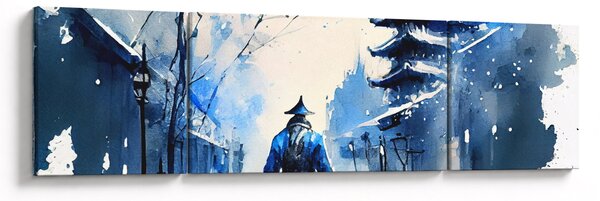 Obraz - Samuraj, akwarela (170x50 cm)