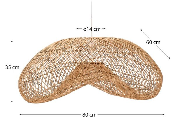Rattanowy abażur w naturalnym kolorze 58x85 cm Isora – Kave Home