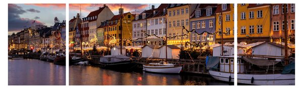 Obraz - Nyhavn, Kopenhaga (170x50 cm)