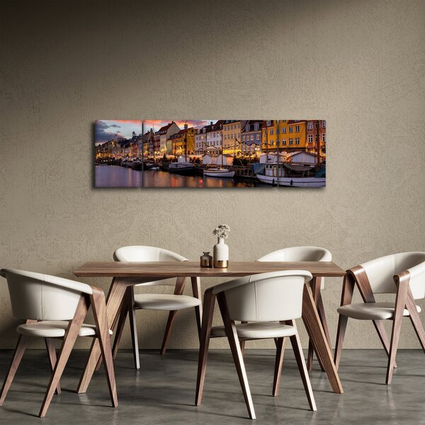 Obraz - Nyhavn, Kopenhaga (170x50 cm)